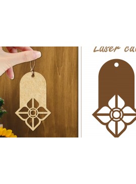 Σετ των 2 Intra απο ξύλο plywood 3mm-4mm πάχος - Ετικέτες δώρου λουλουδιών  | Ετικέτες  Δίασταση 30x20 cm INTRAFABR-123882316