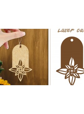 Σετ των 2 Intra απο ξύλο plywood 3mm-4mm πάχος - Ετικέτες δώρου λουλουδιών  | Ετικέτες  Δίασταση 30x20 cm INTRAFABR-123882334