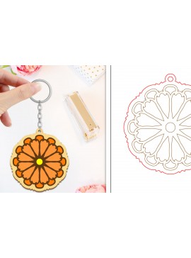 Σετ των 3 Intra απο ξύλο plywood 3mm-4mm πάχος - Μπρελόκ Λουλούδι Κοπή Laser | Μπρελόκ  Δίασταση 4x4 cm INTRAFABR-103234849