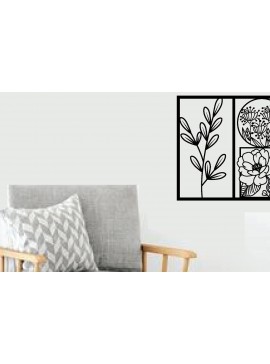 Intra απο ξύλο plywood 3mm-4mm πάχος - Flower Laser Κοπή Μεταλλικών Τέχνης Τοίχων Δίασταση 40x50 cm INTRAFABR-89288668