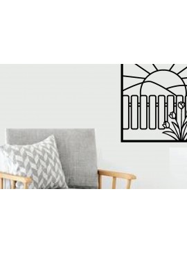 Intra απο ξύλο plywood 3mm-4mm πάχος - Flower Laser Κοπή Μεταλλικών Τέχνης Τοίχων Δίασταση 40x50 cm INTRAFABR-89288007