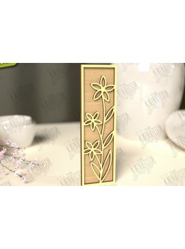 Σετ των 2 Intra απο ξύλο plywood 3mm-4mm πάχος - Γράμματα λουλουδιών | Alphabet | Floral Design Δίασταση 30x20 cm INTRAFABR-118352800