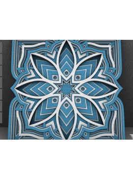 Intra απο ξύλο plywood 3mm-4mm πάχος - Flower Mandala , Layered Mandala  Δίασταση 30x30 cm INTRAFABR-29231160