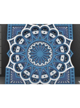 Intra απο ξύλο plywood 3mm-4mm πάχος - Flower Mandala , Layered Mandala  Δίασταση 30x30 cm INTRAFABR-29231672