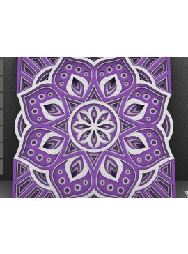 Σετ των 2 Intra απο ξύλο plywood 3mm-4mm πάχος - Flower Mandala , Layered Mandala  Δίασταση 30x30 cm INTRAFABR-29232067
