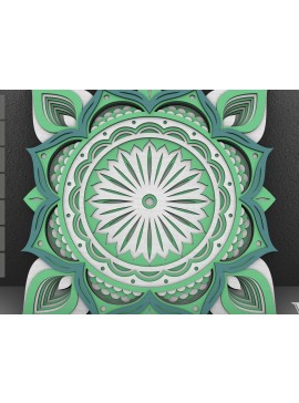 Σετ των 2 Intra απο ξύλο plywood 3mm-4mm πάχος - Flower Mandala , Layered Mandala  Δίασταση 30x30 cm INTRAFABR-29232461