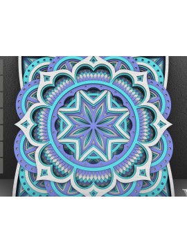 Σετ των 2 Intra απο ξύλο plywood 3mm-4mm πάχος - Flower Mandala , Layered Mandala  Δίασταση 30x30 cm INTRAFABR-29232559