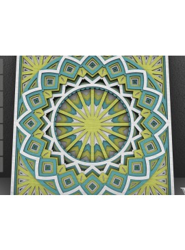 Σετ των 2 Intra απο ξύλο plywood 3mm-4mm πάχος - Flower Mandala , Layered Mandala  Δίασταση 30x30 cm INTRAFABR-29230161
