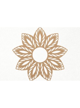 Σετ των 2 Intra απο ξύλο plywood 3mm-4mm πάχος -  κομμένου μονογράμματος λουλουδιών  Δίασταση 30x20 cm INTRAFABR-16928199