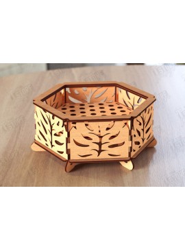 Σετ των 2 Intra απο ξύλο plywood 3mm-4mm πάχος - Flower Stand Laser Cut | Κάτοχος λουλουδιών Δίασταση 20x20 cm INTRAFABR-119959419