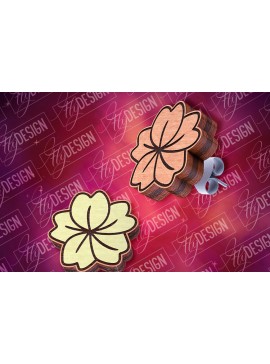Σετ των 3 Intra απο ξύλο plywood 3mm-4mm πάχος - Flower Stud Earrings Cut Laser |  CNC Δίασταση 3x3 cm INTRAFABR-84106481