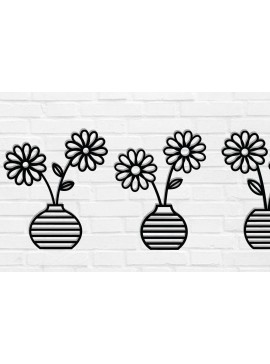 Intra απο ξύλο plywood 3mm-4mm πάχος - Βάζο λουλουδιών Μεταλλικό Σετ Διακόσμησης Τοίχων Δίασταση 3600x3600 cm INTRAFABR-110441544