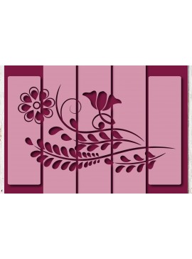 Intra απο ξύλο plywood 3mm-4mm πάχος - Τέχνη τοίχου λουλουδιών Δίασταση 40x50 cm INTRAFABR-20663691