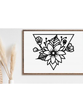Intra απο ξύλο plywood 3mm-4mm πάχος - Flower Wall Art Laser Cut  Δίασταση 40x50 cm INTRAFABR-61976978