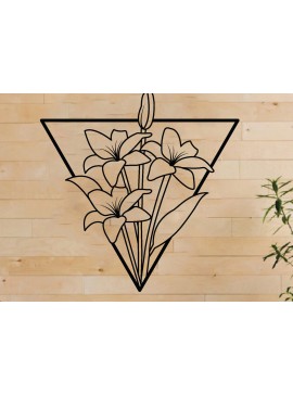 Intra απο ξύλο plywood 3mm-4mm πάχος - Τέχνη διακόσμησης τοίχου λουλουδιών,  κοπής με λέιζερ Δίασταση 40x50 cm INTRAFABR-62966033