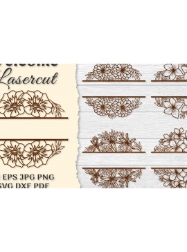 Σετ των 3 Intra απο ξύλο plywood 3mm-4mm πάχος - ΔΕΜΑΤΑ λουλουδιών καλωσορίσματος Slip Lasercut Δίασταση 20x20 cm INTRAFABR-122603104