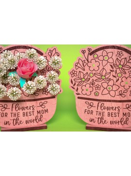 Intra απο ξύλο plywood 3mm-4mm πάχος - Flowers Holder για τη γιορτή της μητέρας  Δίασταση 30x20 cm INTRAFABR-67714530