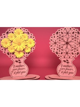 Intra απο ξύλο plywood 3mm-4mm πάχος - Flowers Holder για τη γιορτή της μητέρας  Δίασταση 30x20 cm INTRAFABR-67625112