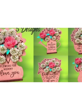 Intra απο ξύλο plywood 3mm-4mm πάχος - Flowers Holder για τη γιορτή της μητέρας  Δίασταση 30x20 cm INTRAFABR-67714248