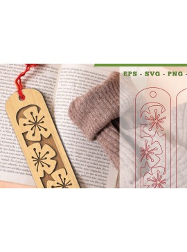 Σετ των 3 Intra απο ξύλο plywood 3mm-4mm πάχος - Σελιδοδείκτης κοπής με λέιζερ λουλουδιών 3 Δίασταση 5x20 cm INTRAFABR-113107837