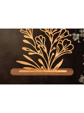 Σετ των 2 Intra απο ξύλο plywood 3mm-4mm πάχος - Βάση κοπής με λέιζερ λουλουδιών, δώρο για την ημέρα της μητέρας Δίασταση 20x20 cm INTRAFABR-114539224