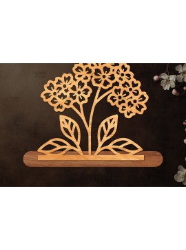 Σετ των 3 Intra απο ξύλο plywood 3mm-4mm πάχος - Βάση κοπής με λέιζερ λουλουδιών, δώρο για την ημέρα της μητέρας Δίασταση 20x20 cm INTRAFABR-114539278