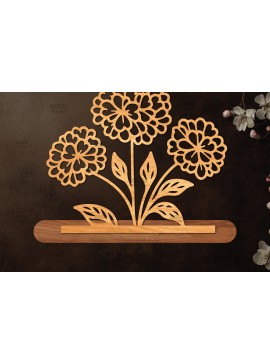 Σετ των 2 Intra απο ξύλο plywood 3mm-4mm πάχος - Βάση κοπής με λέιζερ λουλουδιών, δώρο για την ημέρα της μητέρας Δίασταση 20x20 cm INTRAFABR-114539302