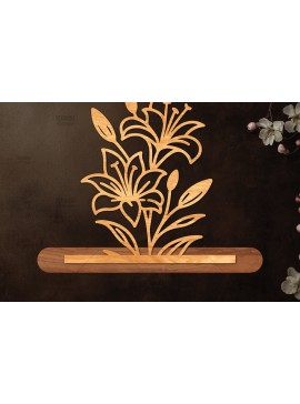 Σετ των 2 Intra απο ξύλο plywood 3mm-4mm πάχος - Βάση κοπής με λέιζερ λουλουδιών, δώρο για την ημέρα της μητέρας Δίασταση 20x20 cm INTRAFABR-114539135