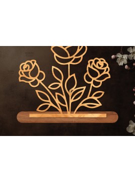 Σετ των 2 Intra απο ξύλο plywood 3mm-4mm πάχος - Βάση κοπής με λέιζερ λουλουδιών, δώρο για την ημέρα της μητέρας Δίασταση 20x20 cm INTRAFABR-114539178