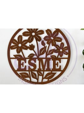 Intra απο ξύλο plywood 3mm-4mm πάχος - Σήμα ονόματος λουλουδιών  Laser Δίασταση 30x20 cm INTRAFABR-116859415