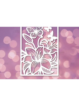 Σετ των 3 Intra απο ξύλο plywood 3mm-4mm πάχος - Πρότυπο κάρτας κομμένων λουλουδιών Δίασταση 5x7 cm INTRAFABR-114804527