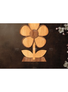 Σετ των 2 Intra απο ξύλο plywood 3mm-4mm πάχος - Flowers Stand Decor Laser Cut SV Δίασταση 30x20 cm INTRAFABR-121886354