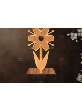 Σετ των 2 Intra απο ξύλο plywood 3mm-4mm πάχος - Διακόσμηση βάσης λουλουδιών με λέιζερ  Δίασταση 20x20 cm INTRAFABR-121886453