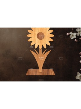 Σετ των 3 Intra απο ξύλο plywood 3mm-4mm πάχος - Διακόσμηση βάσης λουλουδιών με λέιζερ  Δίασταση 20x20 cm INTRAFABR-121886518