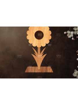 Σετ των 2 Intra απο ξύλο plywood 3mm-4mm πάχος - Διακόσμηση βάσης λουλουδιών με λέιζερ  Δίασταση 20x20 cm INTRAFABR-121977701