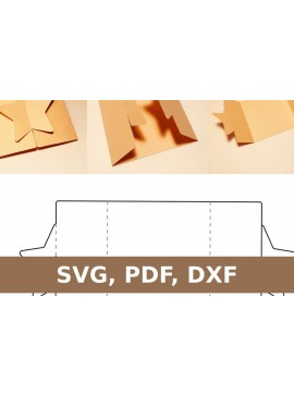 Σετ των 2 Intra απο ξύλο plywood 3mm-4mm πάχος - Flyer Star Δίασταση 20x20 cm INTRAFABR-33765470