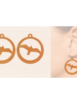 Σετ των 3 Intra απο ξύλο plywood 3mm-4mm πάχος - Ξύλινα σκουλαρίκια Flying Bird Cut Laser  Δίασταση 3x3 cm INTRAFABR-98890892