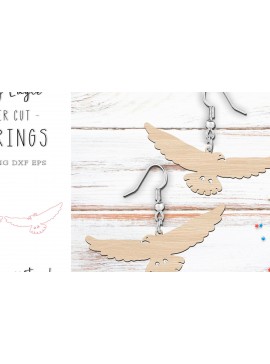 Intra απο ξύλο plywood 3mm-4mm πάχος - Flying Eagle Eagle Earrings Design Cut Laser Δίασταση 900x900 cm INTRAFABR-119723167