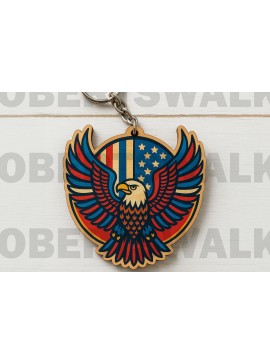 Σετ των 3 Intra απο ξύλο plywood 3mm-4mm πάχος - Μπρελόκ Flying Eagle Cut Laser  Δίασταση 4x4 cm INTRAFABR-122402252