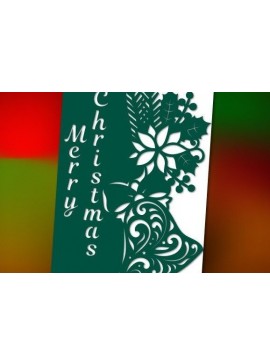 Σετ των 3 Intra απο ξύλο plywood 3mm-4mm πάχος - Διπλώστε το πρότυπο  Χαρούμενα Χριστούγεννας Δίασταση 5x7 cm INTRAFABR-32870999