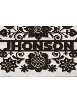 Σετ των 2 Intra απο ξύλο plywood 3mm-4mm πάχος - Λαϊκή Floral Όνομα Σύνορα Δίασταση 30x20 cm INTRAFABR-16035332