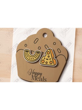 Σετ των 3 Intra απο ξύλο plywood 3mm-4mm πάχος - Food Stud Σκουλαρίκια Laser Cut|Αξεσουάρ Δίασταση 3x3 cm INTRAFABR-120977527