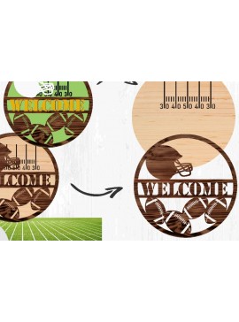 Σετ των 3 Intra απο ξύλο plywood 3mm-4mm πάχος - Λίμα κοπής λέιζερ ποδοσφαίρου, κρεμάστρα πόρτας Δίασταση 20x20 cm INTRAFABR-71308970