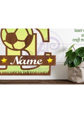 Intra απο ξύλο plywood 3mm-4mm πάχος - Μονόγραμμα ποδοσφαίρου ή ποδοσφαίρου E γράμμα Δίασταση 30x20 cm INTRAFABR-81961513