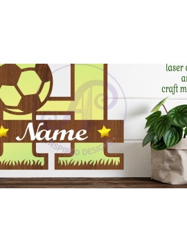 Intra απο ξύλο plywood 3mm-4mm πάχος - Μονόγραμμα ποδοσφαίρου ή ποδοσφαίρου Η επιστολή Δίασταση 30x20 cm INTRAFABR-81961609