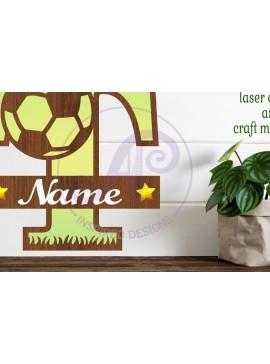 Σετ των 2 Intra απο ξύλο plywood 3mm-4mm πάχος - Γράμμα T μονόγραμμα ποδοσφαίρου ή ποδοσφαίρου Δίασταση 30x20 cm INTRAFABR-81961897