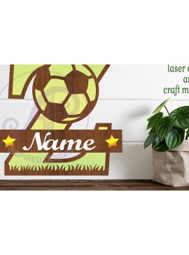 Intra απο ξύλο plywood 3mm-4mm πάχος - Ποδόσφαιρο ή ποδόσφαιρο μονόγραμμα Z γράμμα Δίασταση 30x20 cm INTRAFABR-81962034