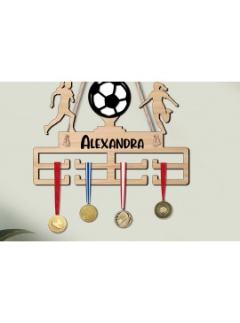 Σετ των 2 Intra απο ξύλο plywood 3mm-4mm πάχος - Ποδοσφαιρικός Γυναικείος Αθλητικός τοίχος Κρεμάστρα Μετάλλων Δίασταση 20x20 cm INTRAFABR-119847774
