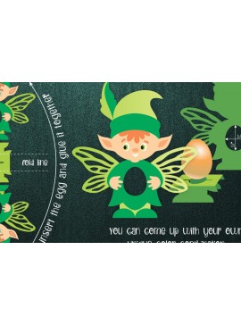 Σετ των 2 Intra απο ξύλο plywood 3mm-4mm πάχος - Πρότυπο θήκης πασχαλινών αυγών δασικών ξωτικών Δίασταση 15x15 cm INTRAFABR-25807581