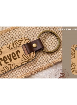Σετ των 3 Intra απο ξύλο plywood 3mm-4mm πάχος - Μπρελόκ Forever Laser Cut Δίασταση 4x4 cm INTRAFABR-115707168
